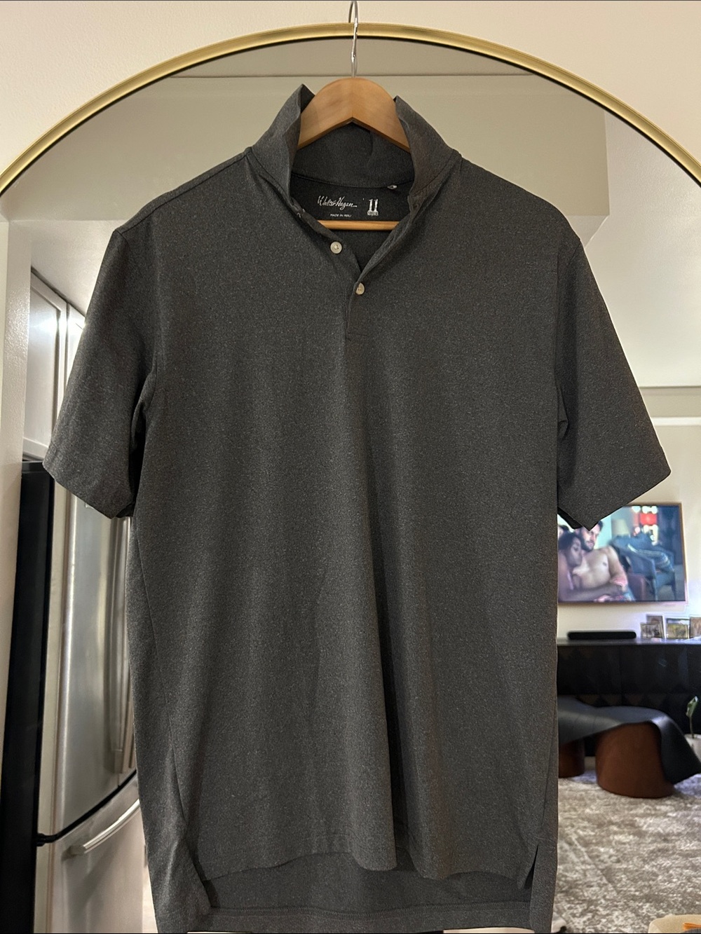 Walter Hagen Men's Short Sleeve Polo - Charcoal Gray